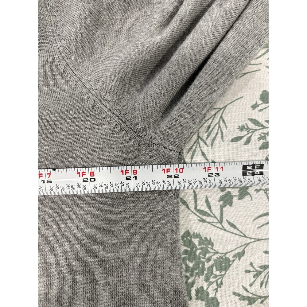 Marled Gray Cardigan Sweater Women's L Button Front Long Sleeve Soft Girl Preppy - Picture 9 of 10